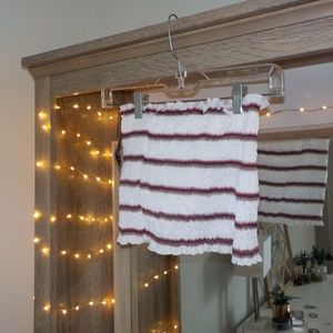 ZAFUL 🌻 white brown red tube top